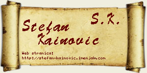 Stefan Kainović vizit kartica